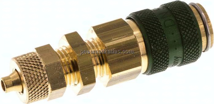 Schott-Kupplungsdose (NW5) 6x4mm Schlauch, Messing