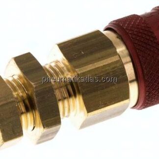 Schott-Kupplungsdose (NW5) 6x4mm Schlauch, Messing