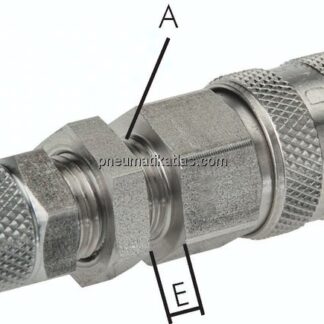 Schott-Kupplungsdose (NW5) 8x6mm Schlauch, Edelstahl