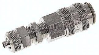 Schott-Kupplungsdose (NW5) 6x4mm Schlauch, 1.4404