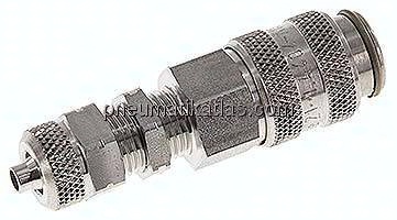Schott-Kupplungsdose (NW5) 6x4mm Schlauch, 1.4404