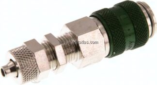 Schott-Kupplungsdose (NW5) 6x4mm Schlauch, Messing vernickelt