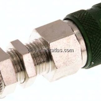 Schott-Kupplungsdose (NW5) 6x4mm Schlauch, Messing vernickelt