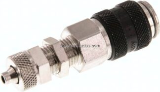 Schott-Kupplungsdose (NW5) 6x4mm Schlauch, Messing vernickelt
