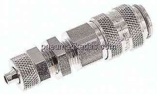 Schott-Kupplungsdose (NW5) 6x4mm Schlauch, Messing vernickelt