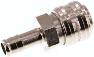Kupplungsdose (NW7,2) 10mm Schlauch, Messing vernickelt