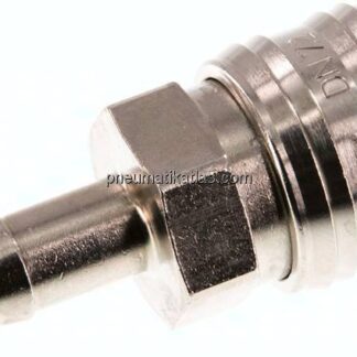 Kupplungsdose (NW7,2) 10mm Schlauch, Messing vernickelt