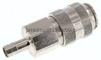 Kupplungsdose (NW15) 13 (1/2")mm Schlauch, Messing vernickelt