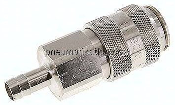 Kupplungsdose (NW15) 13 (1/2")mm Schlauch, Messing vernickelt