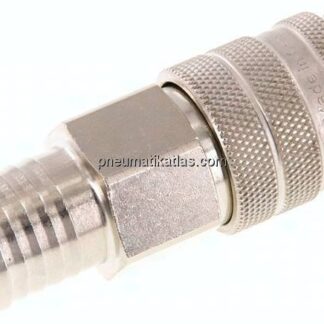Kupplungsdose (NW10) 19 (3/4")mm Schlauch, Messing vernickelt