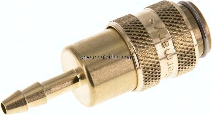 Kupplungsdose (NW5) 4mm Schlauch, Messing