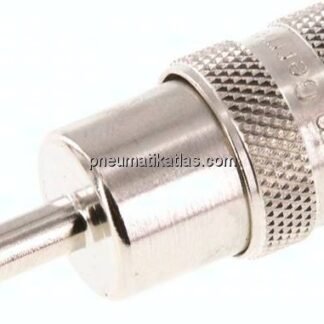Kupplungsdose (NW5) 4mm Schlauch, Messing vernickelt