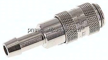 Kupplungsdose (NW2,7) 5mm Schlauch, Messing vernickelt