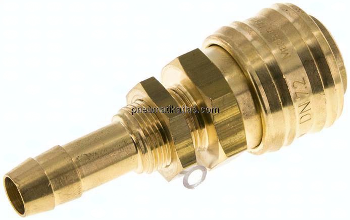 Schott-Kupplungsdose (NW7,2) 10mm Schlauch, Messing