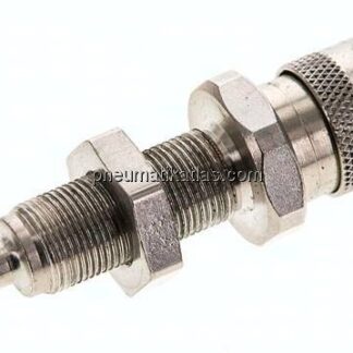 Schott-Kupplungsdose (NW2,7) 3mm Schlauch, Messing vernickelt