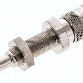 Schott-Kupplungsdose (NW2,7) 4mm Schlauch, Messing vernickelt