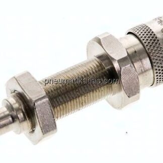 Schott-Kupplungsdose (NW2,7) 4mm Schlauch, Messing vernickelt