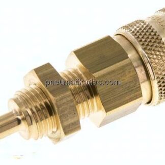 Schott-Kupplungsdose (NW5) 4mm Schlauch, Messing