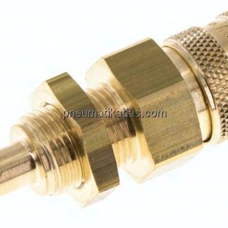 Schott-Kupplungsdose (NW5) 6 (1/4")mm Schlauch, Messing