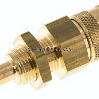 Schott-Kupplungsdose (NW5) 6 (1/4")mm Schlauch, Messing