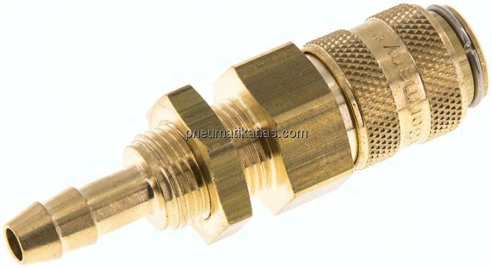 Schott-Kupplungsdose (NW5) 6 (1/4")mm Schlauch, Messing