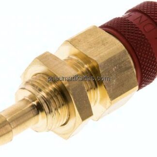 Schott-Kupplungsdose (NW5) 6 (1/4")mm Schlauch, Messing