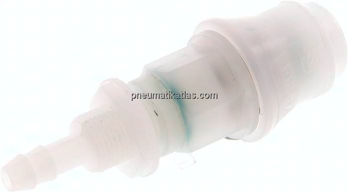 Schott-Kupplungsdose (NW5) 6 (1/4")mm Schlauch, PVDF