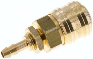 Schott-Kupplungsdose (NW7,2) 6 (1/4")mm Schlauch, Messing