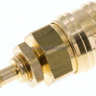 Schott-Kupplungsdose (NW7,2) 6 (1/4")mm Schlauch, Messing