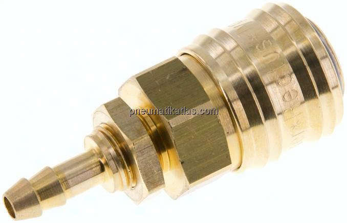 Schott-Kupplungsdose (NW7,2) 6 (1/4")mm Schlauch, Messing
