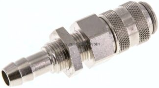 Schott-Kupplungsdose (NW5) 8 (5/16")mm Schlauch, Messing vernickelt