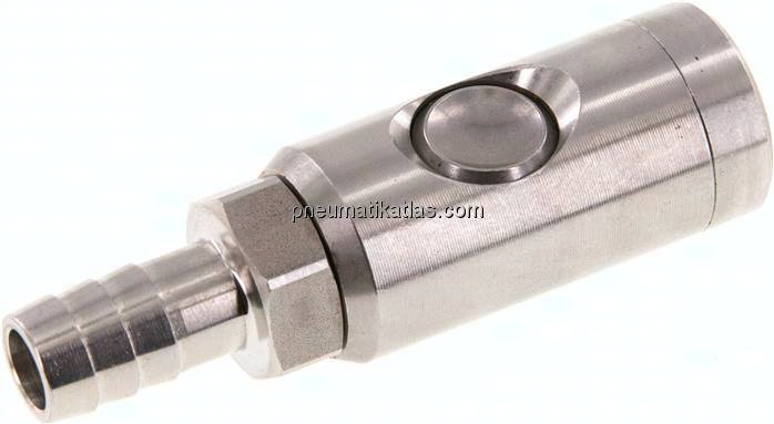 Sicherheits-Druckknopfkupplung (NW7,2), 13 (1/2")mm Schl., Edelstahl