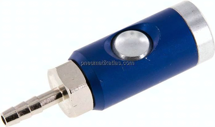 Sicherheits-Druckknopfkupplung (NW7,2), 6 (1/4")mm Schl., Stahl verzinkt
