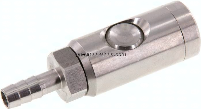 Sicherheits-Druckknopfkupplung (NW7,2), 9 (3/8")mm Schl., Edelstahl