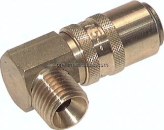 90°-Temperierkupplungsdose 9mm Zapfen,G 1/4"(AG)