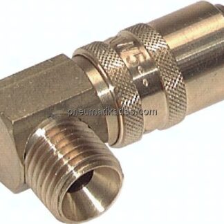 90°-Temperierkupplungsdose 9mm Zapfen,G 1/4"(AG)