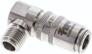 90°-Temperierkupplungsdose 9mm Zapfen,G 1/4"(AG)