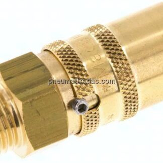 Temperierkupplungsdose 9mm Zapfen,G 1/4"(AG), Messing