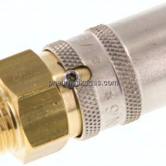Temperierkupplungsdose 9mm Zapfen,G 1/4"(AG), Messing