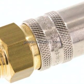 Temperierkupplungsdose 9mm Zapfen,M 14x1,5(AG), Messing