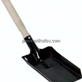 Industrie-Kehrschaufeln, Holzgriff, Metall, schwarz lackiert, 11,5 cm