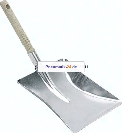 Industrie-Kehrschaufeln, Holzgriff, Metall, feuerverzinkt, 22 cm