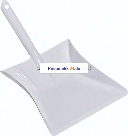 Industrie-Kehrschaufeln, Düllgriff, Metall, weiß pulverbeschichtet, 22 cm