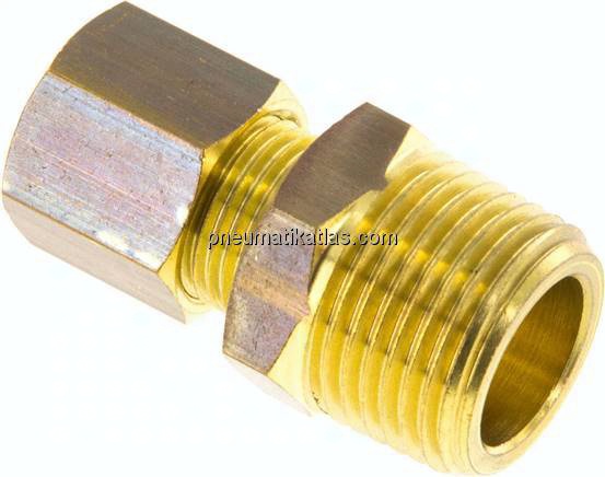 Gerade Klemmringverschraubung R 3/8"-8 (M12x1)mm, Messing