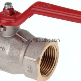 Messing-Kugelhahn, Rp 2", -0,9 bis 25 bar, voller Durchgang