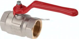 Messing-Kugelhahn, kurz, G 2-1/2", -0,9 bis 18 bar, voller Durchgang