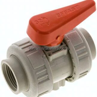 Kugelhahn, PP-H / EPDM, Rp 1" (Industrieausführung)
