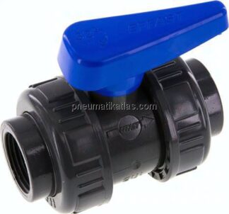 Kugelhahn, PVC-U / EPDM, Rp 1" (Wasserausführung)