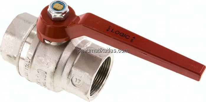 Messing-Kugelhahn, Rp 1-1/2", -0,9 bis 64 bar, silikonfrei gefertigt