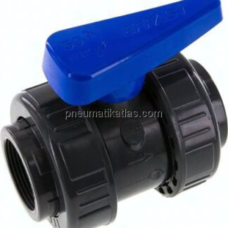 Kugelhahn, PVC-U / EPDM, Rp 1-1/2" (Wasserausführung)